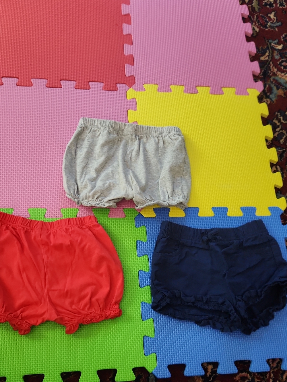 Carter's Red, Gray & Navy Elastic Waist Bloomers